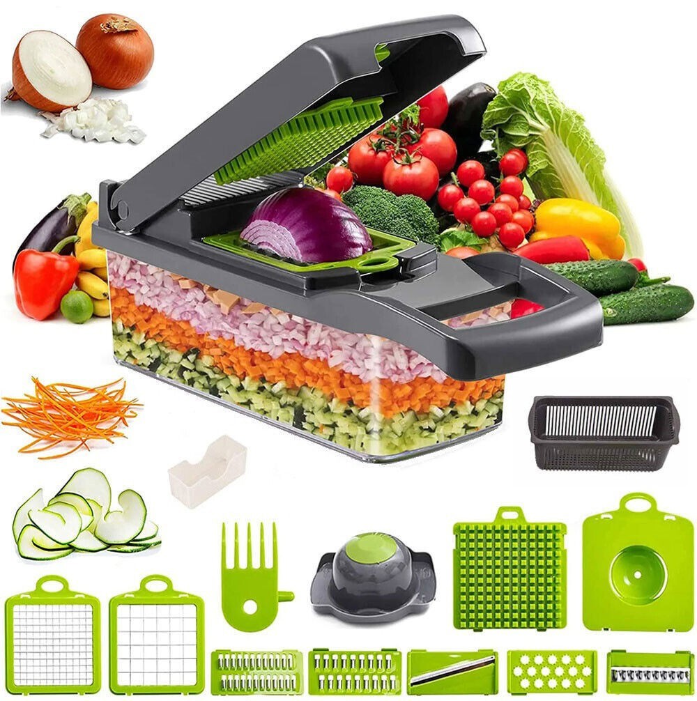 05abf2c6-6dfc-4339-8f97-472bd7485f05.jpg Vegetable Chopper Salad Fruit Peeler Slicer 15 In 1 Dicer Kitchen Cutter Tool U1 - Image 1