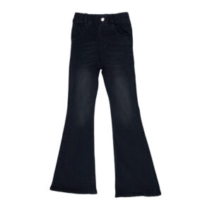 Girls' Black Denim Flare Pants Children's Pants