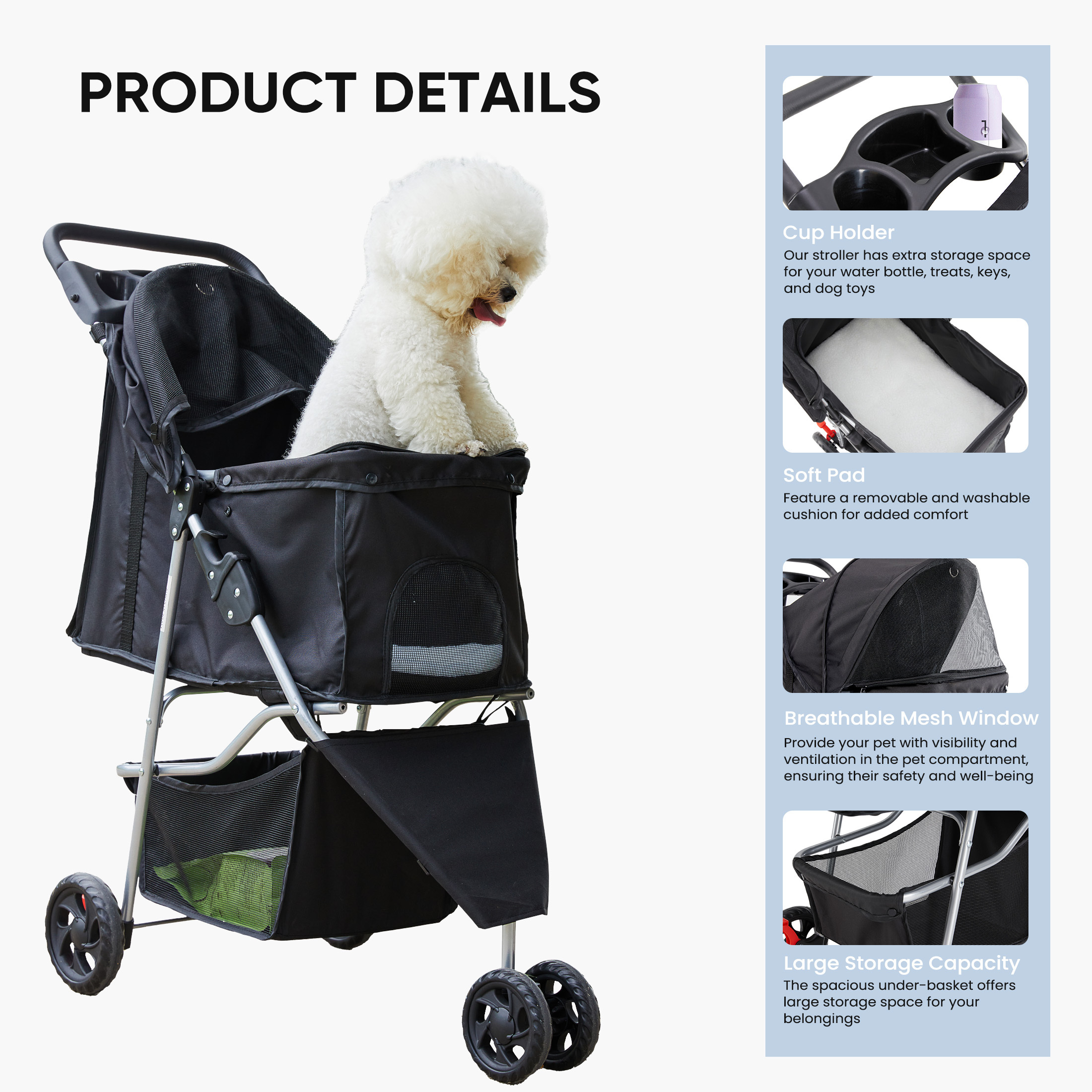18b39352-6a00-4e87-9629-49d8ee4de03c.jpg Cat And Dog Pet Cart - Image 4