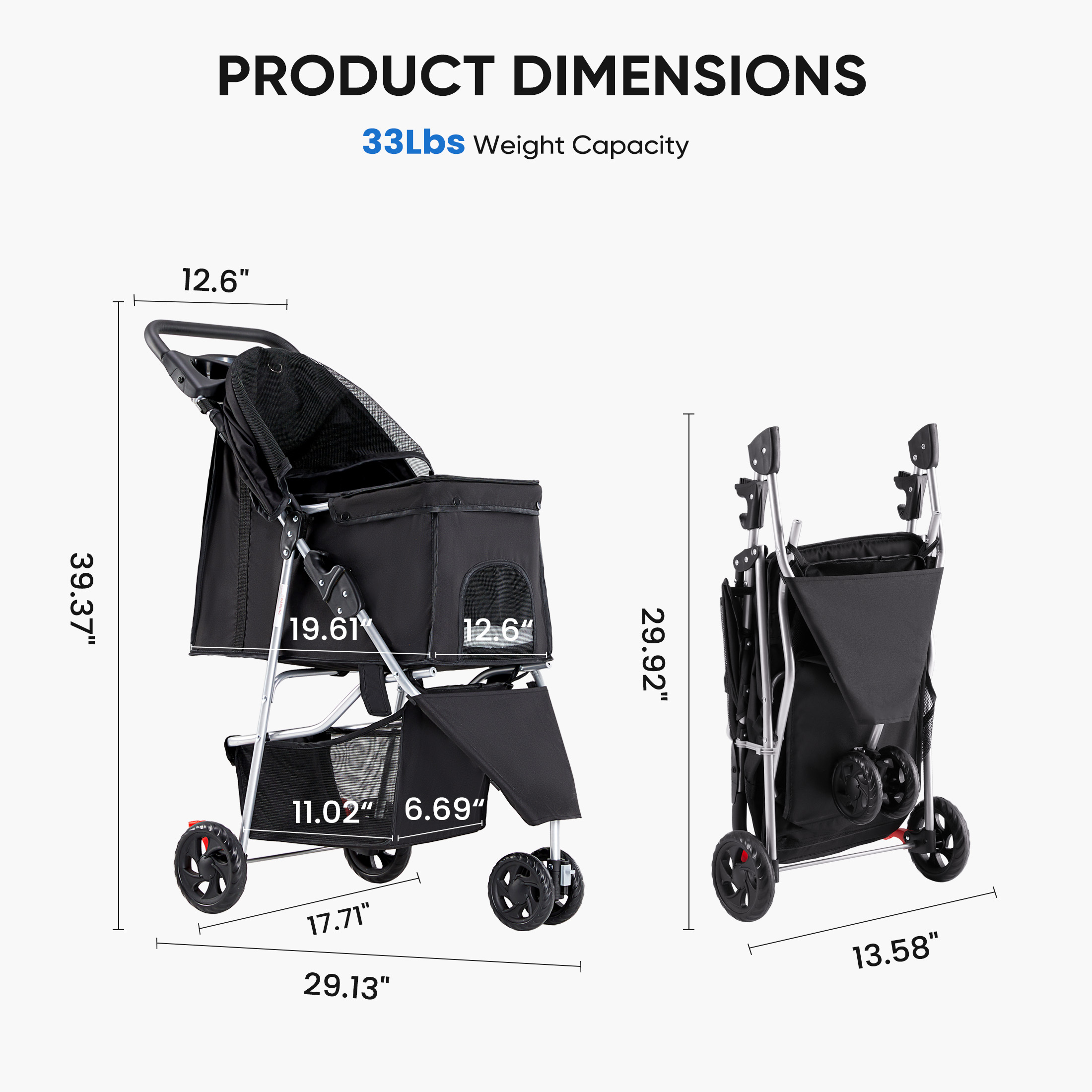 33a5678a-fcd0-4152-b248-727eee8771f6.jpg Cat And Dog Pet Cart - Image 3