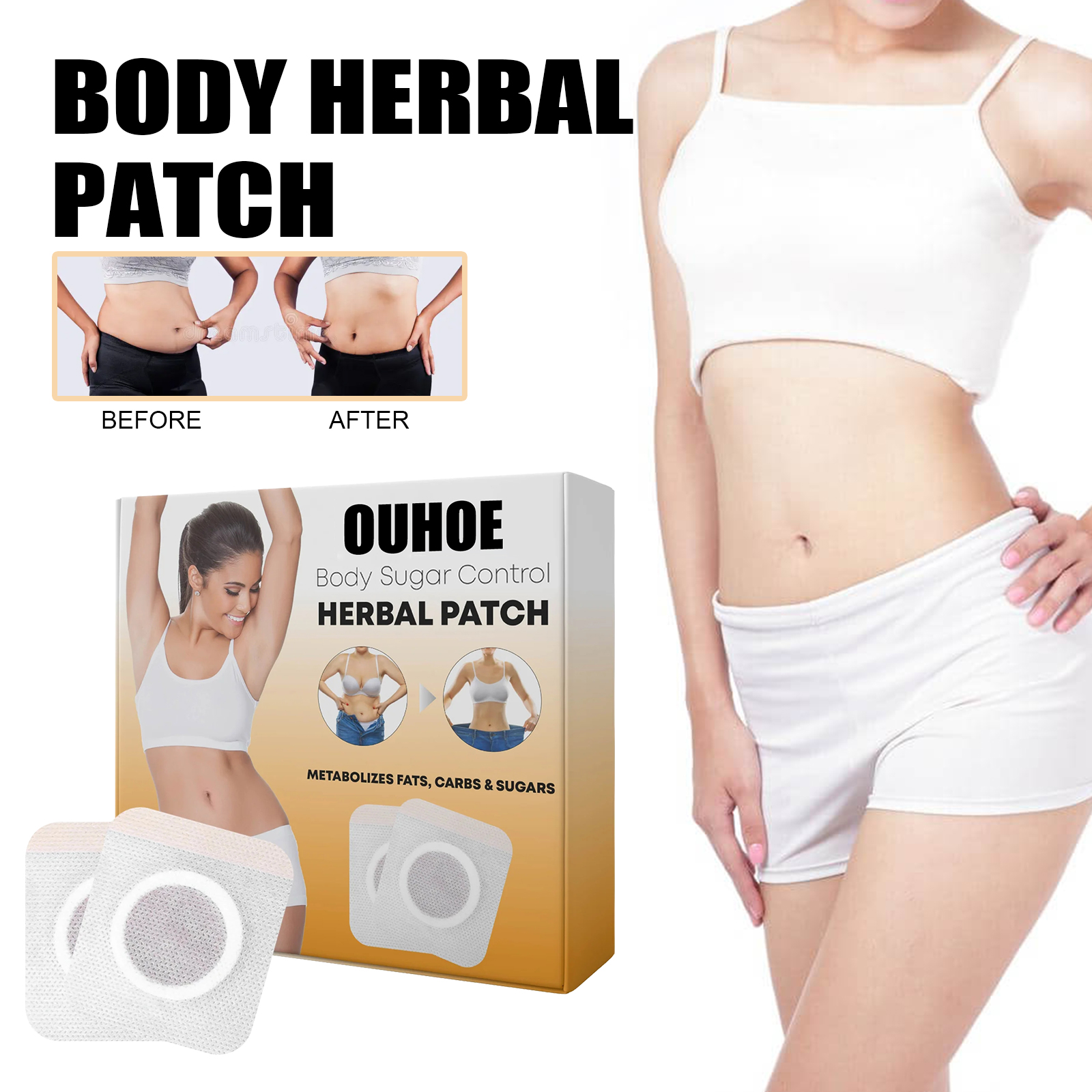 587059936 Herbaceous Body Navel Stick, Firming And Body Shaping To Highlight Curves And Slimming Stick - Image 1