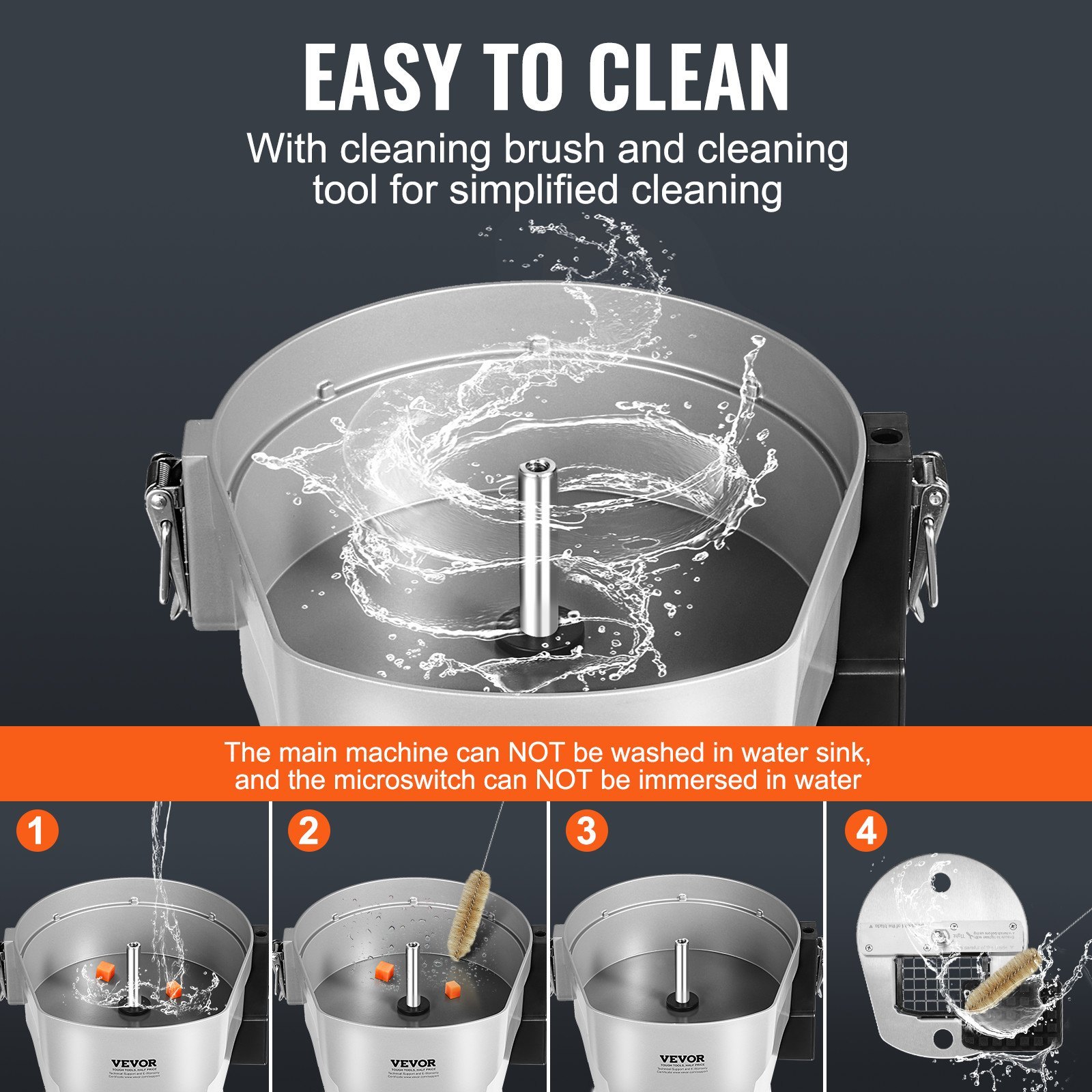 411c741e-71c9-4dcc-aa1d-d695ffee86ae.jpg Electric Vegetable Slicer, 4 In 1 Multifunctional Food Cutter, 200W Vegetable Chopper For Slicing Shredding Dicing And Slitting, With Cut-Resistant Gloves, For Commercial And Home Use - Image 5