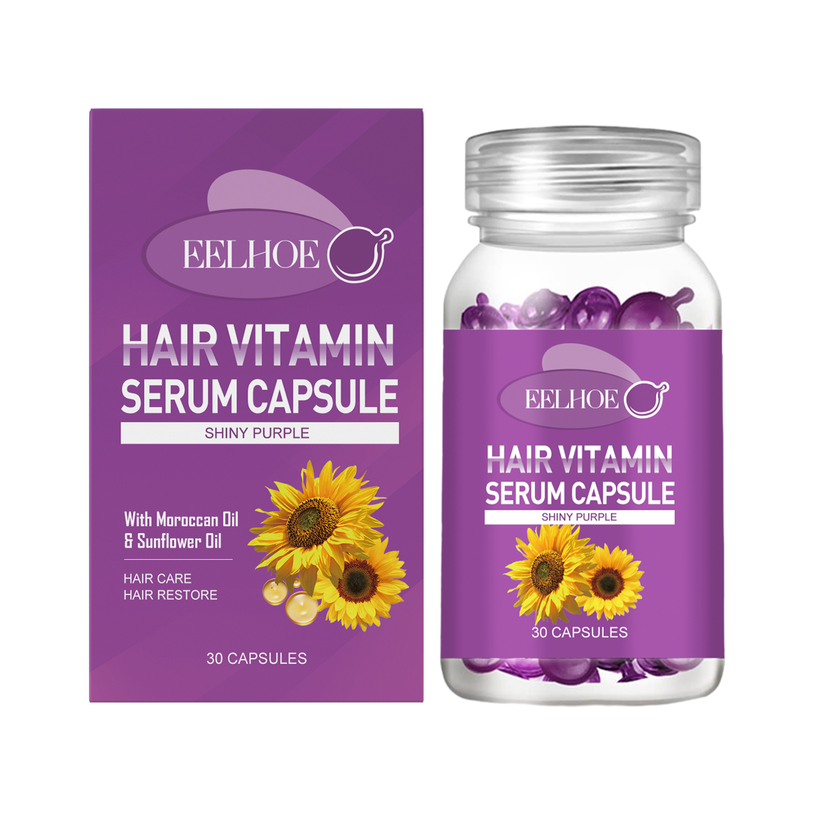 587060602 EELHOE Hair Essential Oil Treatment Capsule Scalp Massage Nutrition Moisturizing Hair Repair Supple Care Essential Oil - Image 1