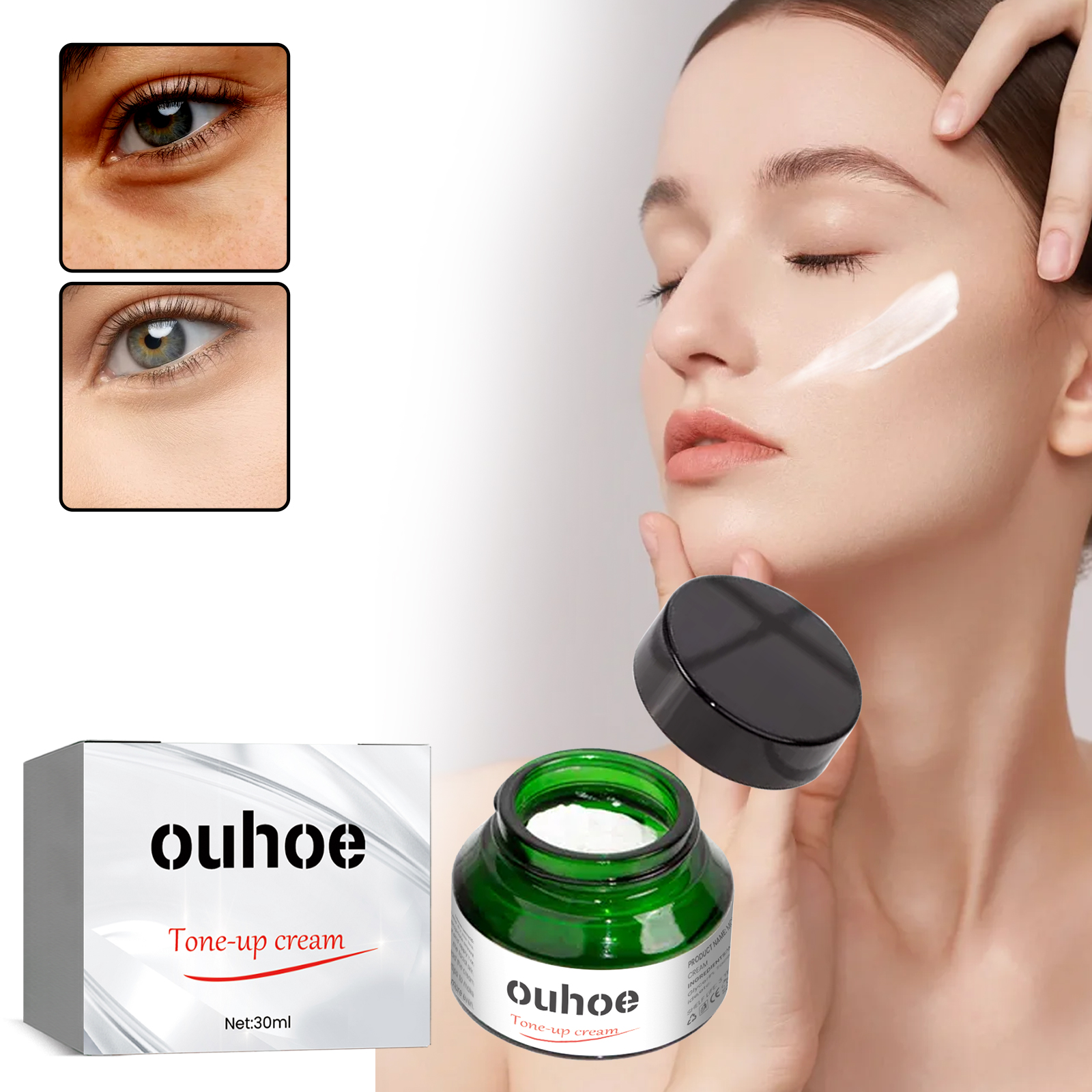 587059835 Moisturizing Toning Cream, Moisturizes Light and Even Skin Tone Firming Facial Cream - Image 1