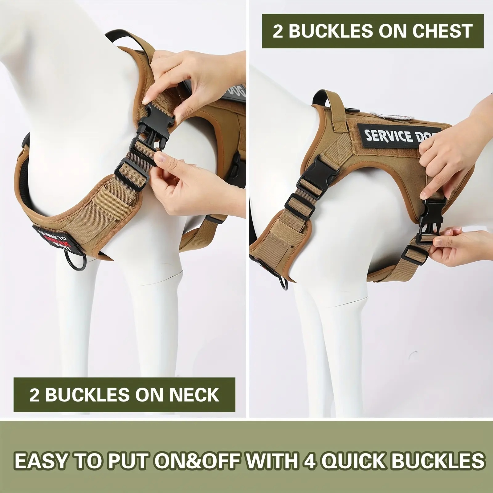 852385c5-64c9-4c1d-9ff6-7b7e549aa3e4.jpg American Local Tactical Pet Boobs Service Dog Harness Vest Adjustable Reflective Dog Harness Metal Buckle Hiking Training - Image 4