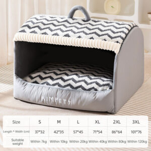 Multifunctional Pet House: Heated Winter Tent Bed for Cats & Large Dogs with Storage Drawers & Washable Cushion
