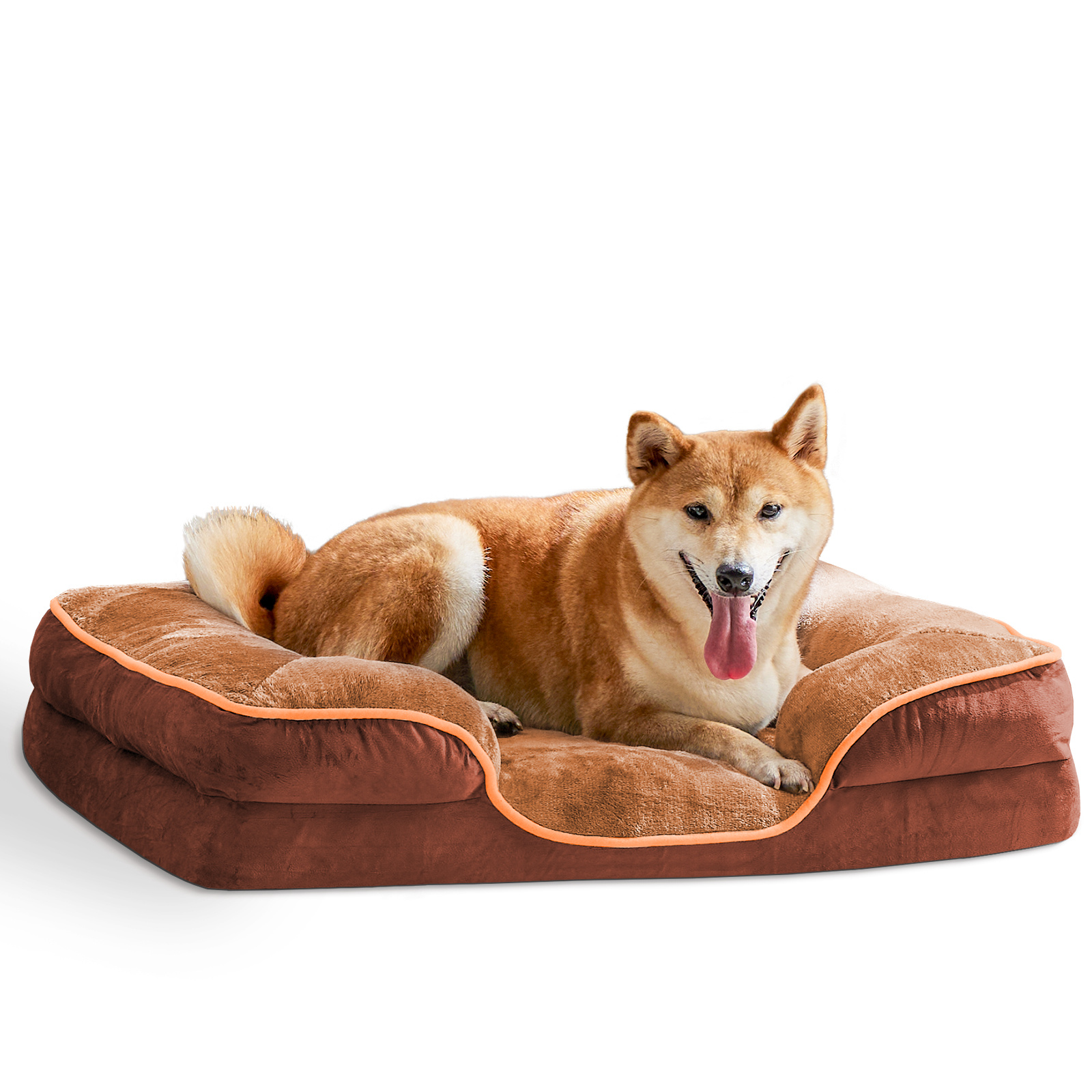 9ce0c201-ab9b-4ce3-add2-7c5f06b68ada.jpg Memory Foam Pet Bed For Small Dogs & Cats With Washable Removable Cover Non-Slip Base Waterproof Liner - Image 1