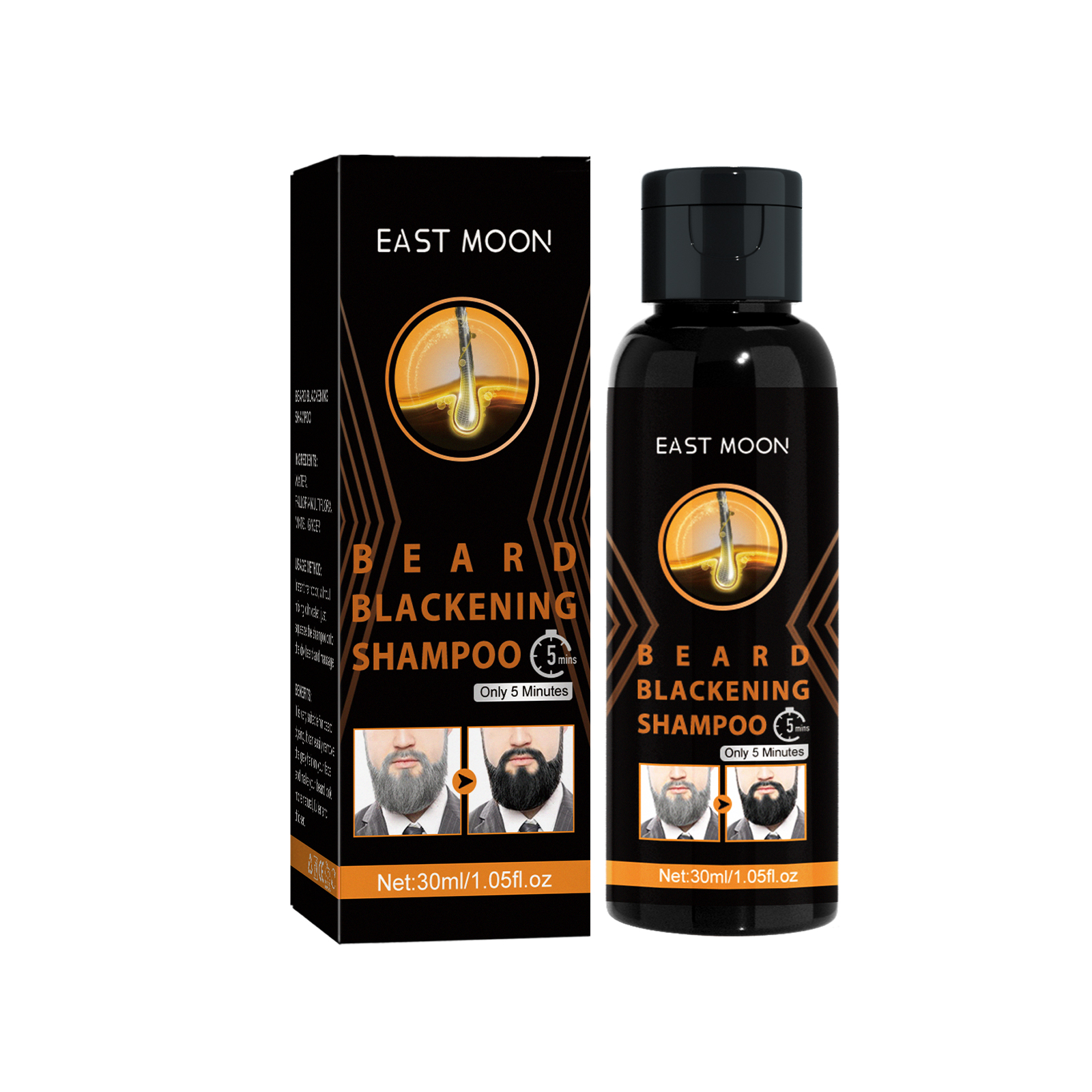 587059778 Shampoo Men's Hair Cleansing Moisturizing Massage Treatment Smoothing Dark Hair Shampoo - Image 1