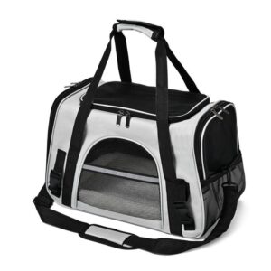 Foldable & Expandable Pet Carrier Bag - Mesh Breathable Cat/Dog Travel Bag, Convertible Crossbody Handbag for Small Pets
