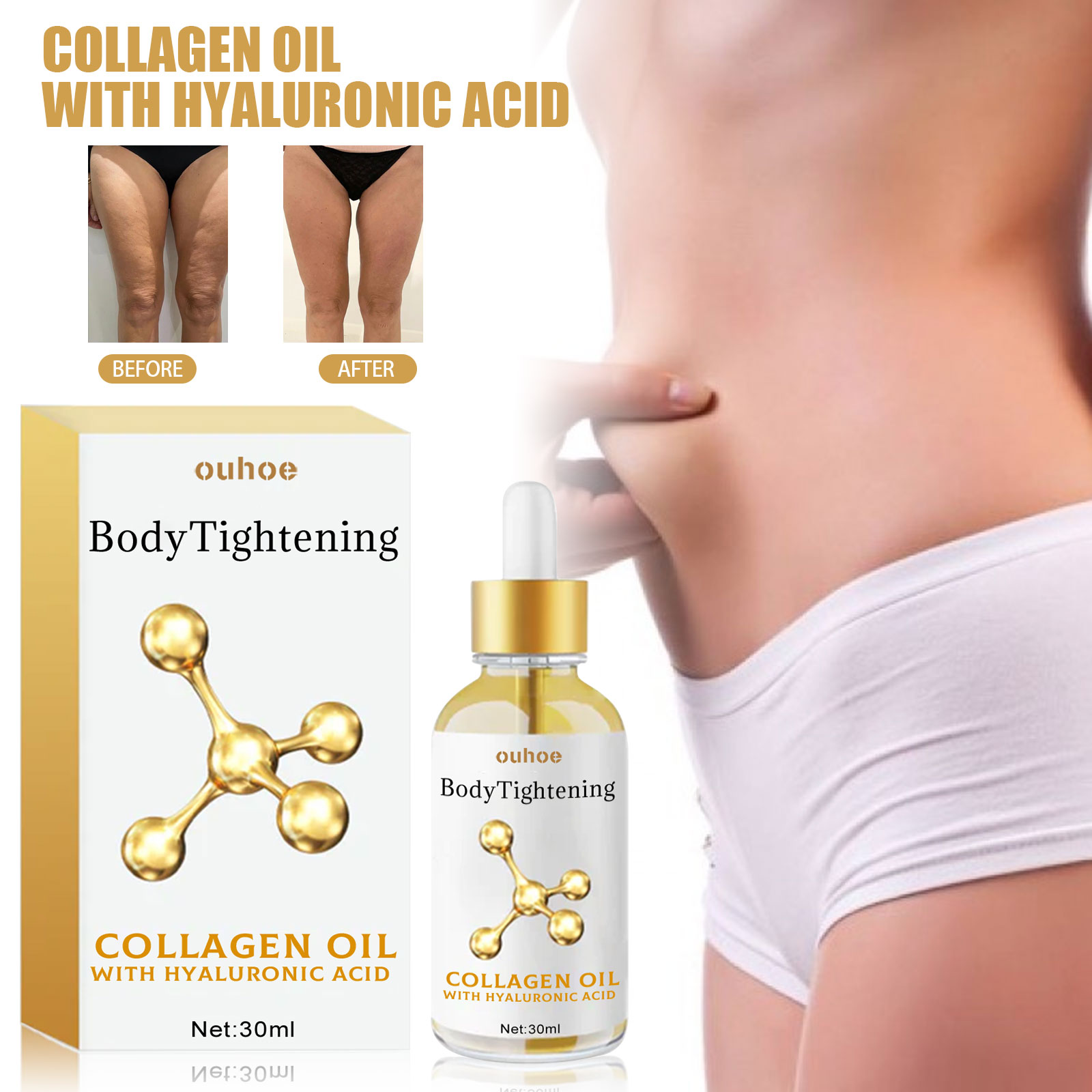 587059996 Firming Collagen Oil, Shows The Curves Of The Body, Firming Shaping And Slimming Body Essential Oil - Image 1