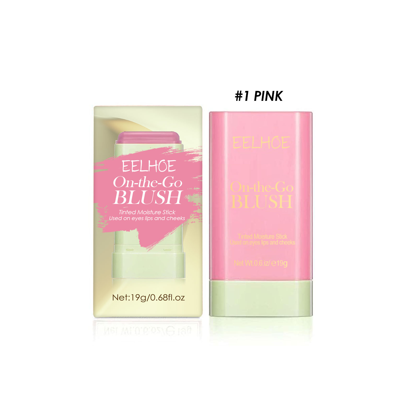 587057040 Blush Stick Lightweight Natural Nude Makeup Brightening And Contorting Three-Dimensional Highlight Delicate Waterproof Multi-Functional Blush Stick - Image 1