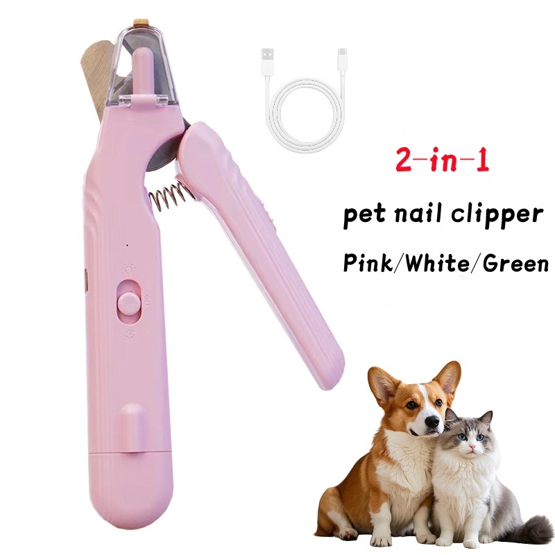 bcd733cc-f49b-4124-907a-d5e6186aa49c.jpg 2 In 1 Pet Nail Clippers With Led Light Dog Cat Special Blood Line Scissors Multifunction Animals Paw Nail Trimmer Pet Supplies - Image 4